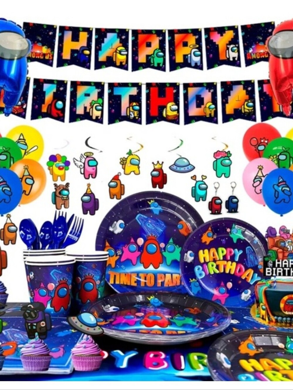Among Us Space Alien Birthday Party Supplies Decoration Set 171+ Pcs